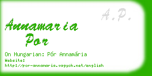 annamaria por business card